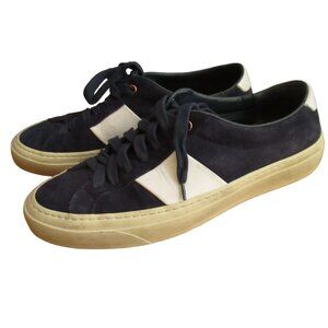 Mens 8  Good Man Brand Shoes Blue Leather Suede Legacy Lo Sneakers Lace Up Italy